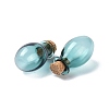 Oval Glass Cork Bottles Ornament X1-AJEW-O032-03G-2