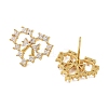 Rack Plating Heart Brass Stud Earrings EJEW-N055-33G-RS-1