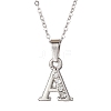 Alloy Rhinestone Letter Pendant Necklaces NJEW-JN04886-4