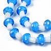 Mushroom Handmade Lampwork Beads Strands LAMP-R116-17A-3