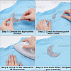 10Pcs 2 Colors Resin Rhinestone Iron on/Sew on Cloth Patches DIY-CY0003-31-6