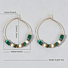Bohemian Colorful Natural Stone Beaded Hoop Earrings for Women TC8754-5-1