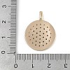 Brass Micro Pave Clear Cubic Zirconia Pendants KK-Z075-12G-3