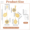DIY Alloy Graduation Cap Pendant Decoration Making Kits HJEW-UN00050-3
