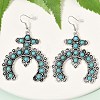 Alloy Synthetic Turquoise Dangle Earrings for Women LS-EJEW-U053-10AS-02-3