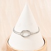Brass Round Snake Chain Knot 2-Strand Bracelets for Women KK-CBA68DA-17C-P-1