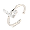 Rack Plating Brass Open Cuff Rings for Women RJEW-F162-01P-L-1