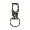 Tibetan Style 316 Surgical Stainless Steel Fittings with 304 Stainless Steel Key Ring FIND-Q101-07AS-02-1