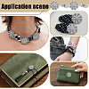 20Pcs Flower Zinc Alloy & Rhinestone & Glass Rivets BUTT-NB0001-84D-5