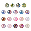190Pcs 19 Colors Electroplate Transparent Crackle Glass Beads GLAA-TA0002-18-3