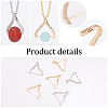   10Pcs 2 Colors Rack Plating Brass Micro Pave Cubic Zirconia Ice Pick Pinch Bails FIND-PH0006-05-4