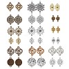 SUNNYCLUE 72Pcs 18 Styles Tibetan Style Alloy Connector Charms FIND-SC0003-34-1