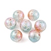 UV Plating Rainbow Iridescent Two Tone Acrylic Beads PACR-C009-04G-1