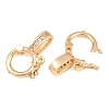 Brass Micro Pave Clear Cubic Zirconia Twister Clasp CU-CBA7BFE-05G-3