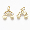 Brass Micro Pave Cubic Zirconia Charms X-ZIRC-R109-013G-NF-1