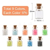 720Pcs 9 Color Luminous Transparent Glass Seed Beads DIY-YW0005-81-2