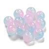 Two Tone Spray Painting Glass Beads GLAA-L046-03H-1