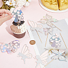12 Sets 3 Styles Mushroom Fairy Butterfly Cake Topper Sets DIY-SC0024-82-3