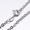 Anti-Tarnish Rhodium Plated 925 Sterling Silver Cable Chains Necklaces NJEW-M157-30C-18-1