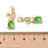 Rack Plating Brass Micro Pave Cubic Zirconia Jade Pendants KK-K377-92G-02-3