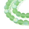 Frosted Transparent Glass Beads Strands GLAA-T032-T8mm-MBB17-3