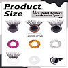6Pcs 3 Colors Glitter Plastic Doll Craft Eyes with Eyelashes DOLL-LP0001-27-2