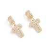 Brass Micro Pave Cubic Zirconia Pendants ZIRC-G165-13G-T-1