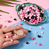 89G 4 Styles Opaque & Transparent Acrylic Beads Sets MACR-TA0003-02-6