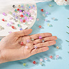 80Pcs 8 Style Transparent Acrylic Pendants PALLOY-TAC0201-6