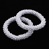 AB Color Plated Faceted Opaque Glass Beads Stretch Bracelets BJEW-S144-003D-12-1