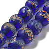 Handmade Lampwork Beads Strands BLOW-D006-07D-1