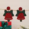 Christmas Bell Handmade Glass Beads Dangle Stud Earrings for Daily Wear SX8813-1