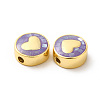 Rack Plating Brass Enamel Beads ENAM-D044-02G-3