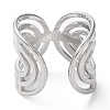 304 Stainless Steel Hollow Open Cuff Rings RJEW-D006-04P-3