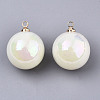 Acrylic Imitation Pearl Pendants X-OACR-N010-020A-01-3