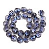 Frosted Handmade Foil Glass Beads Strands FOIL-Q002-02F-2