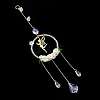Glass & Acrylic Suncatcher with Brass Cable Chains & 201 Stainless Steel Pendants HJEW-JM04987-02-2