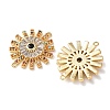Brass Micro Pave Colorful Cubic Zirconia Connector Charms CU-CBA4579-05G-A-3