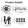 Gorgecraft 8 Sheets 4 Style Waterproof Heart & Bear Paw Pattern PET Car Decals Stickers STIC-GF0001-03C-2