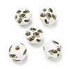 Printed Wood European Beads WOOD-G022-10A-1