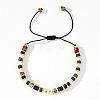 Ethnic Style Natural Mixed Gemstone Column Beads Braided Bead Bracelets for Men Women BR3776-2-1