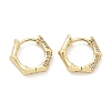 Pentagon Brass Micro Pave Clear Cubic Zirconia Hoop Earrings EJEW-Z102-04G-4