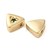 Real 18K Gold Plated Brass Micro Pave Cubic Zirconia Bead KK-H455-08G-03-2