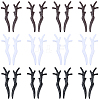 30 Pairs 3 Colors Plastic Snowman Hand Branch Antler AJEW-GF0012-64A-7