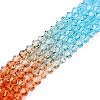 Gradient Color Baking Painted Glass Bead Strands DGLA-A039-T2mm-A016-4