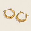 European Style Star 304 Stainless Steel Hoop Earrings IU1810-1
