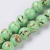 Sea Shell and Synthetic Turquoise Assembled Beads Strands X-G-G758-02-6mm-1