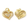 Rack Plating Brass Micro Pave Cubic Zirconia Charms KK-C030-22G-1