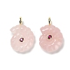 Natural Rose Quartz Pendants G-A287-01G-07-1
