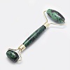 Natural Ruby in Zoisite Brass Face Massager MRMJ-G008-03G-2